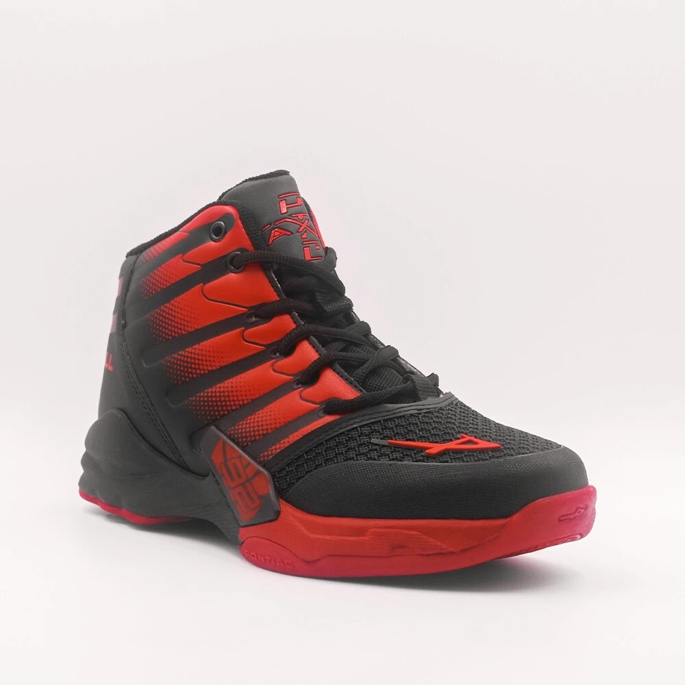 Line Degrad Basquetball Negro Rojo